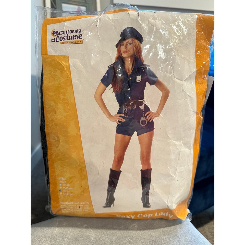California Costumes Sexy Cop Lady Police Officer Costume Set Navy Blue Large